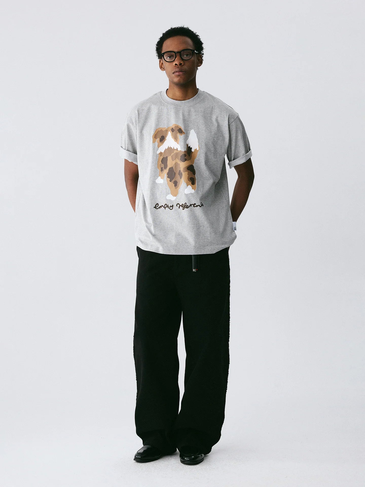 The Rear View Pup Tee - 240g Sorona® with Brown & White Dog Back Print
