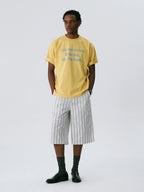 The Late Truth Tee - 240g Sorona® with Hand-Sketched Blue Lettering