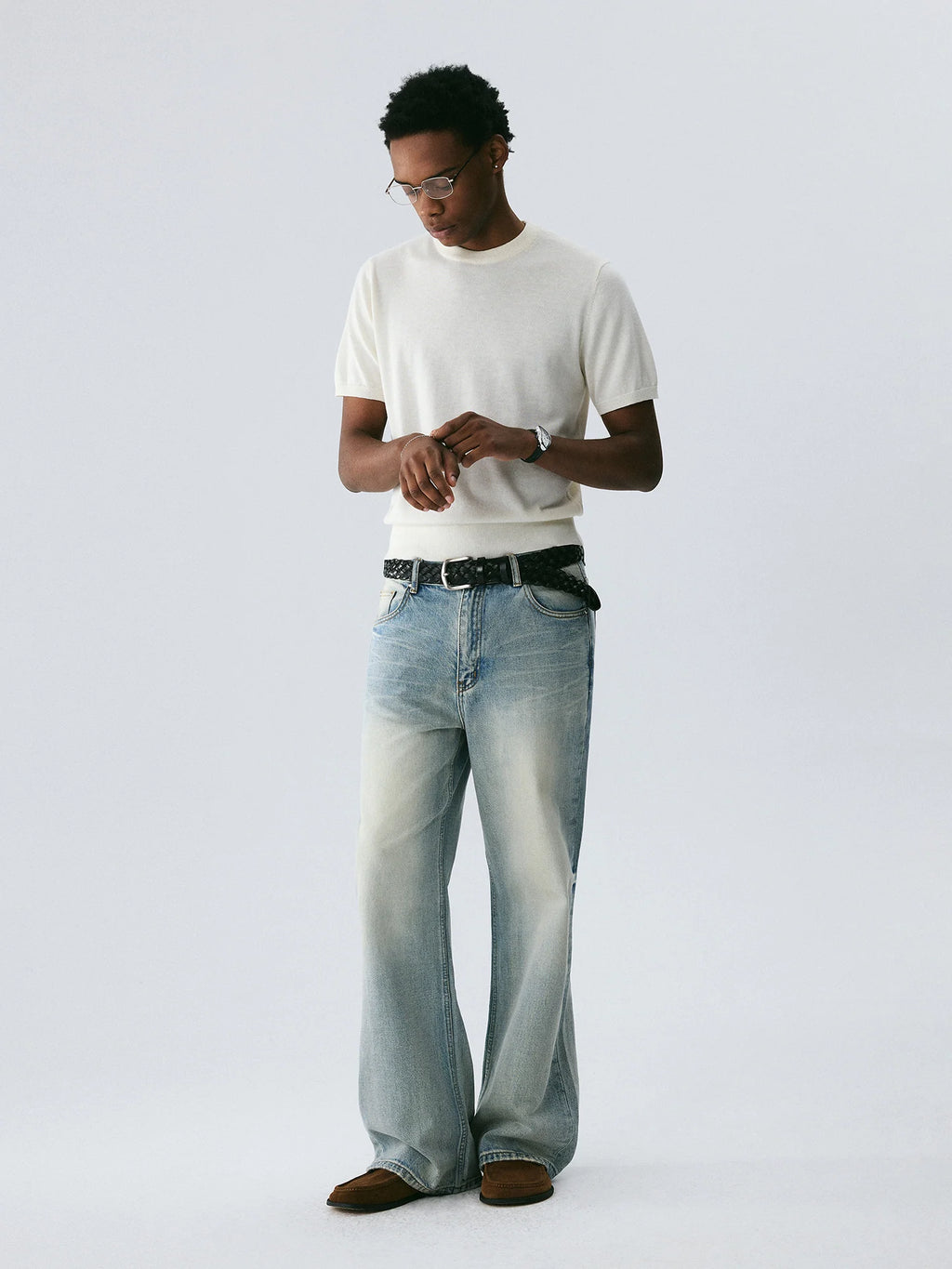 The Essential Layer Knit - Silk-Wool Blend Crewneck in Buttercream