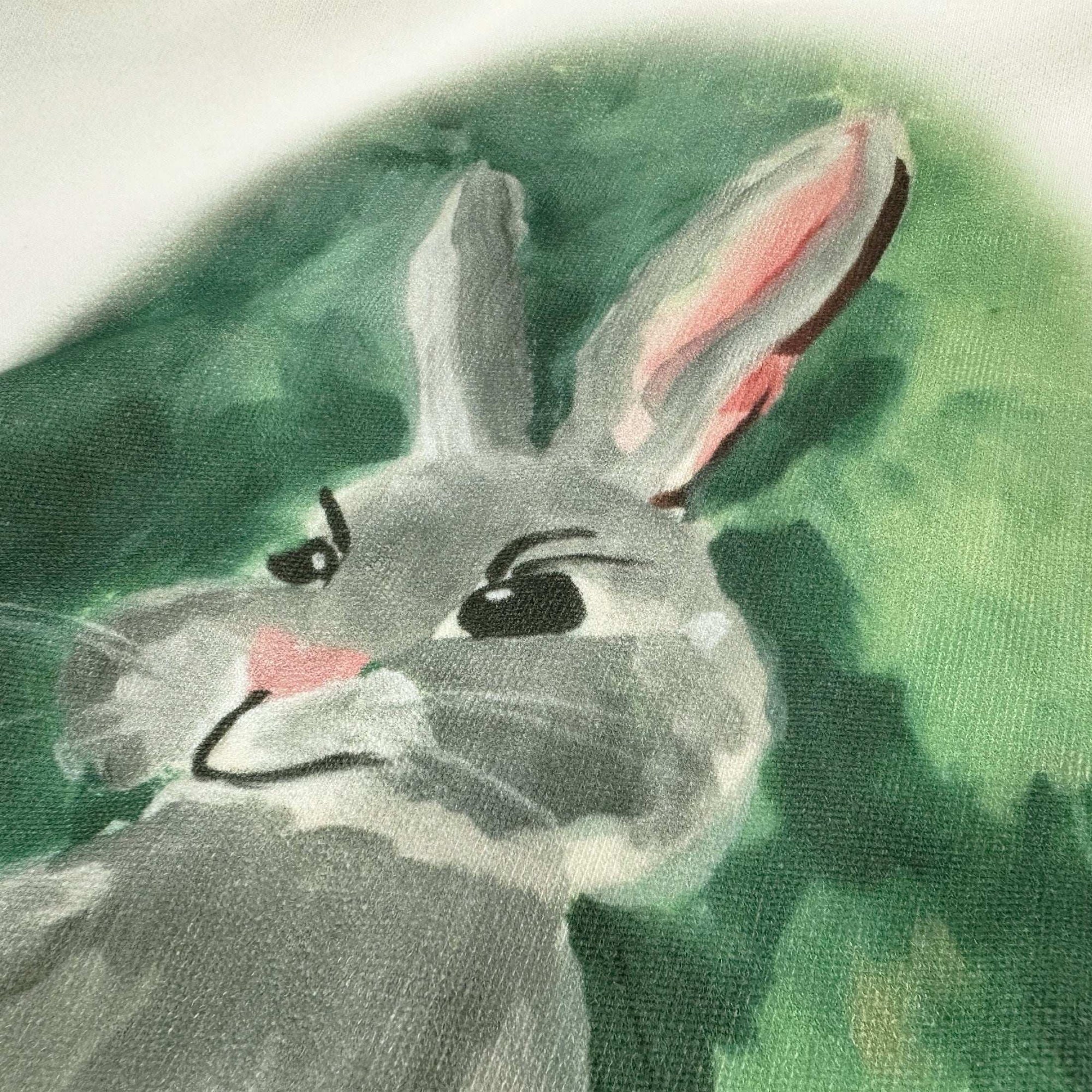 Hand Painted Rabbit Hoodie - Empty Reference