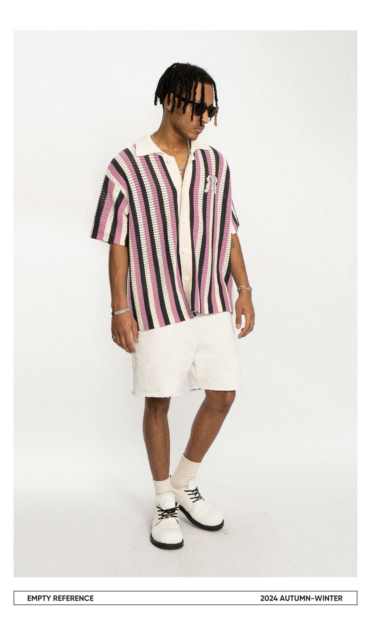 Embroidered Knit Polo Shirt - Empty Reference