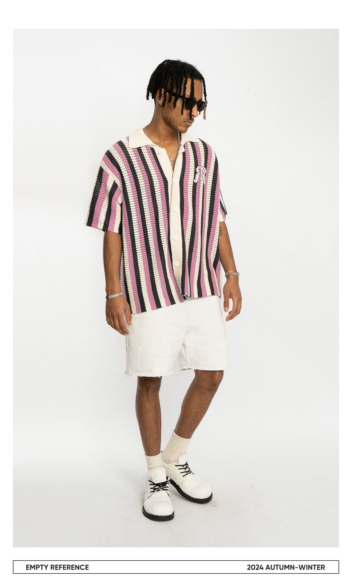 Embroidered Knit Polo Shirt