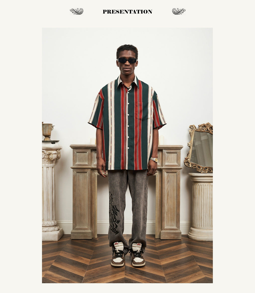 Red Green Stripe Shirt