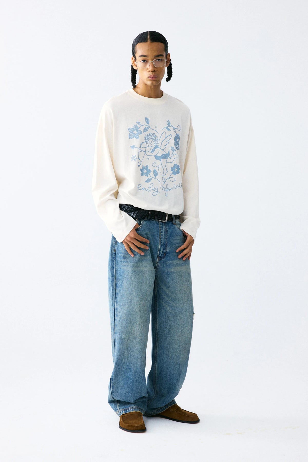 Washed Straight Jeans