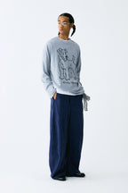 Dog Line-Art Long Sleeve Tee