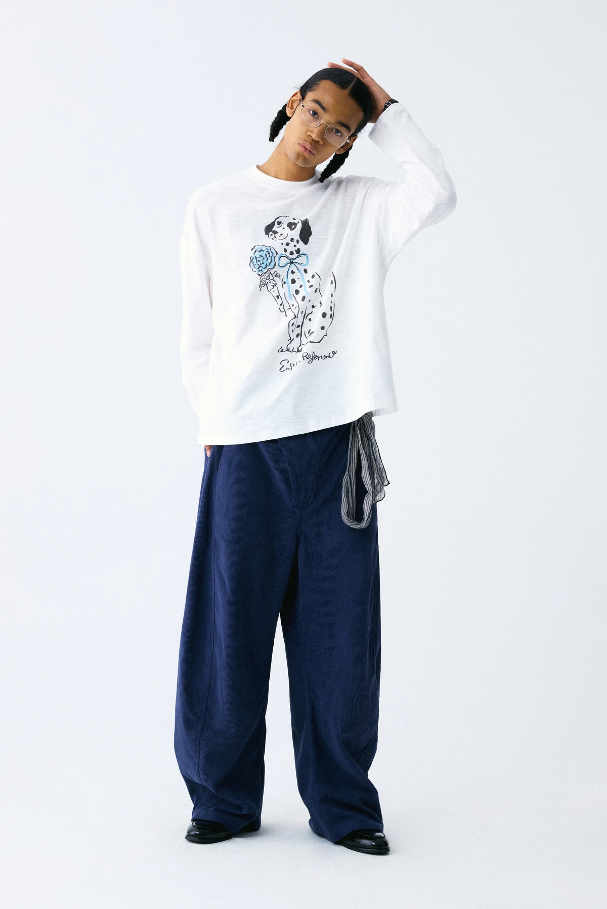 Dalmatian Rose Long Sleeve Tee