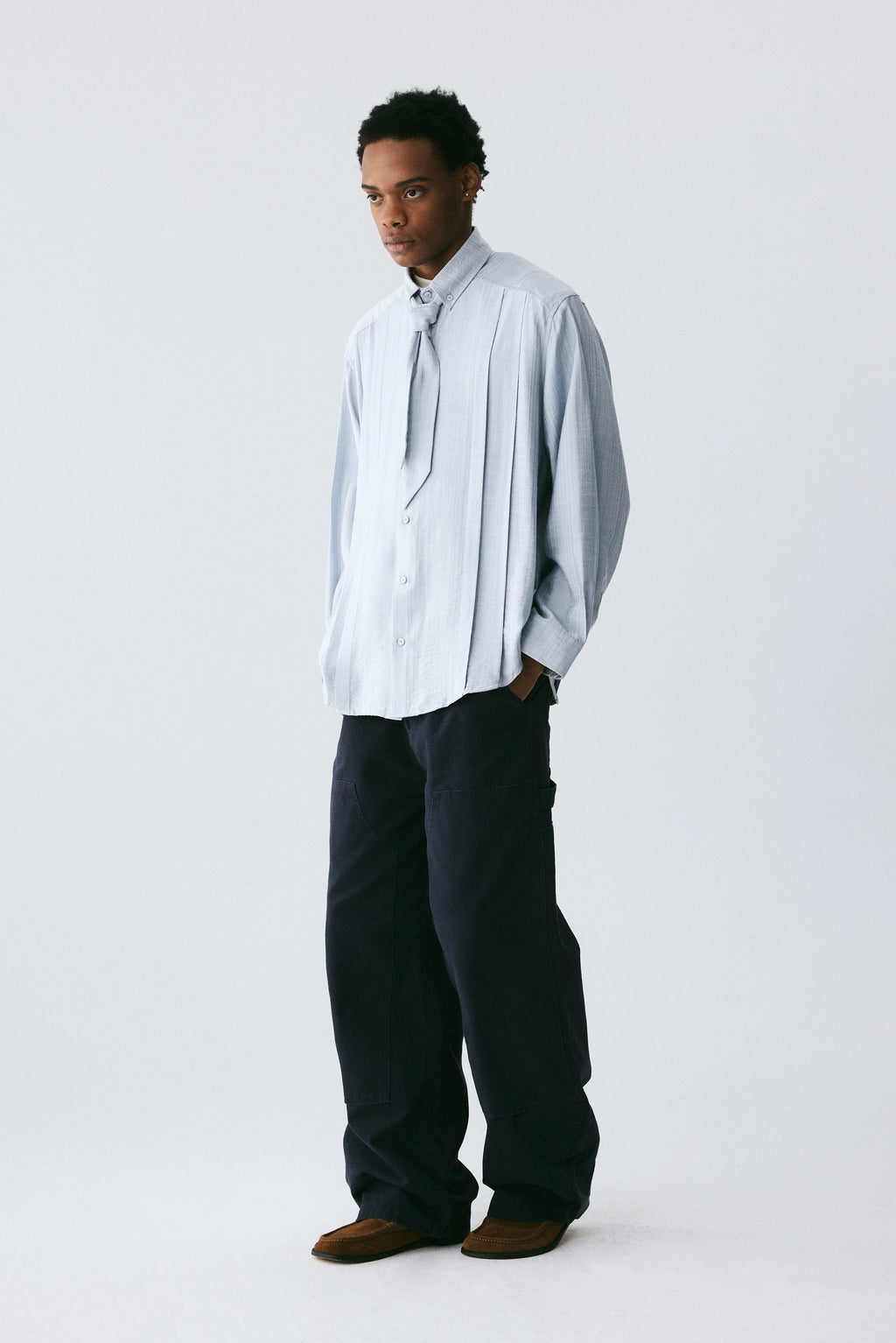 Detachable Scarf Shirt