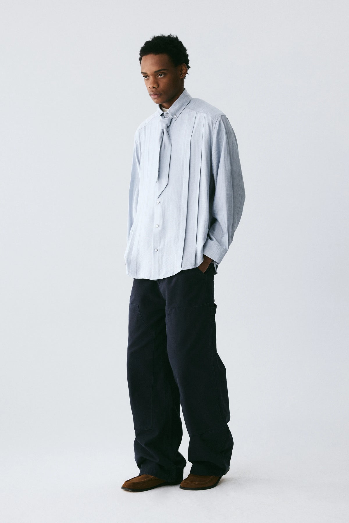 Detachable Scarf Shirt
