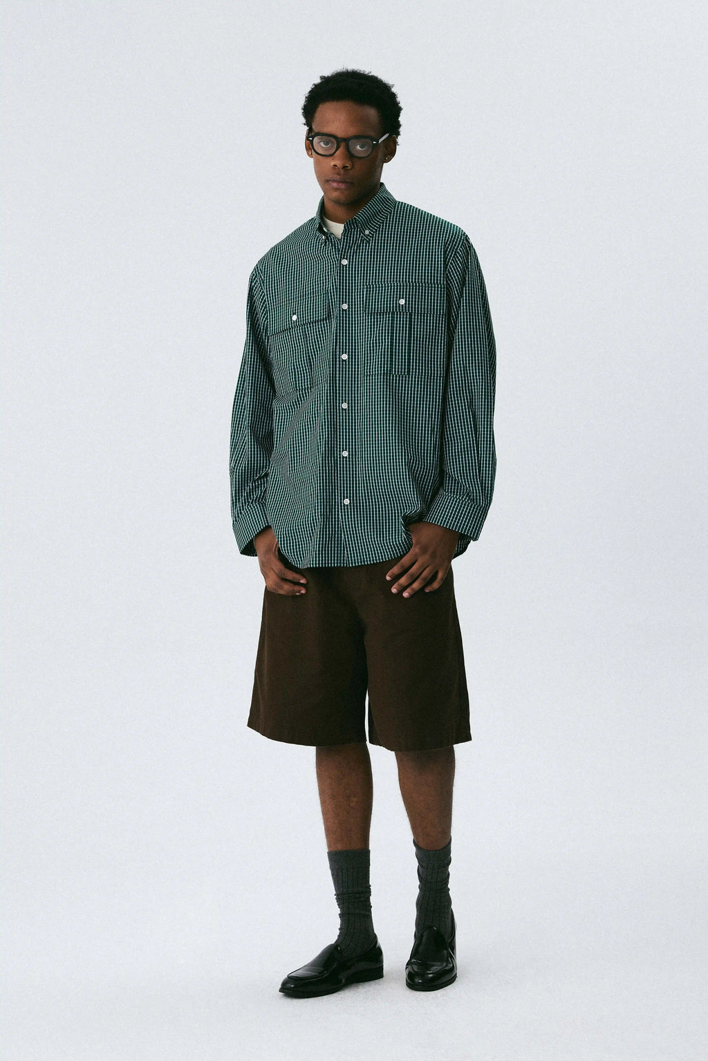 Dark Green Plaid Shirt