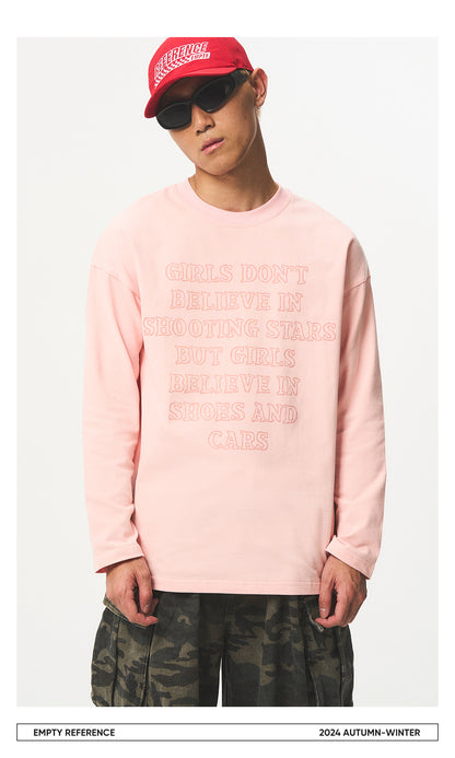 Letter Print Cotton Base Shirt