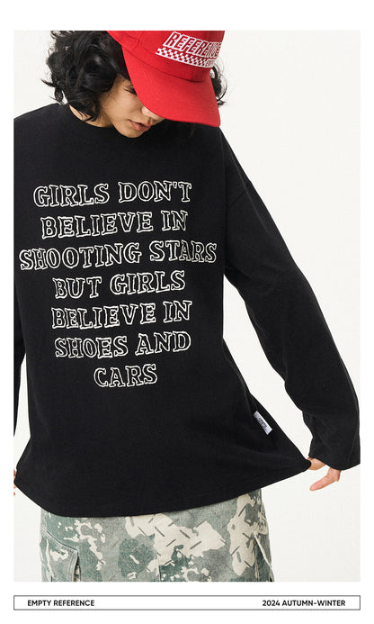 Letter Print Cotton Base Shirt