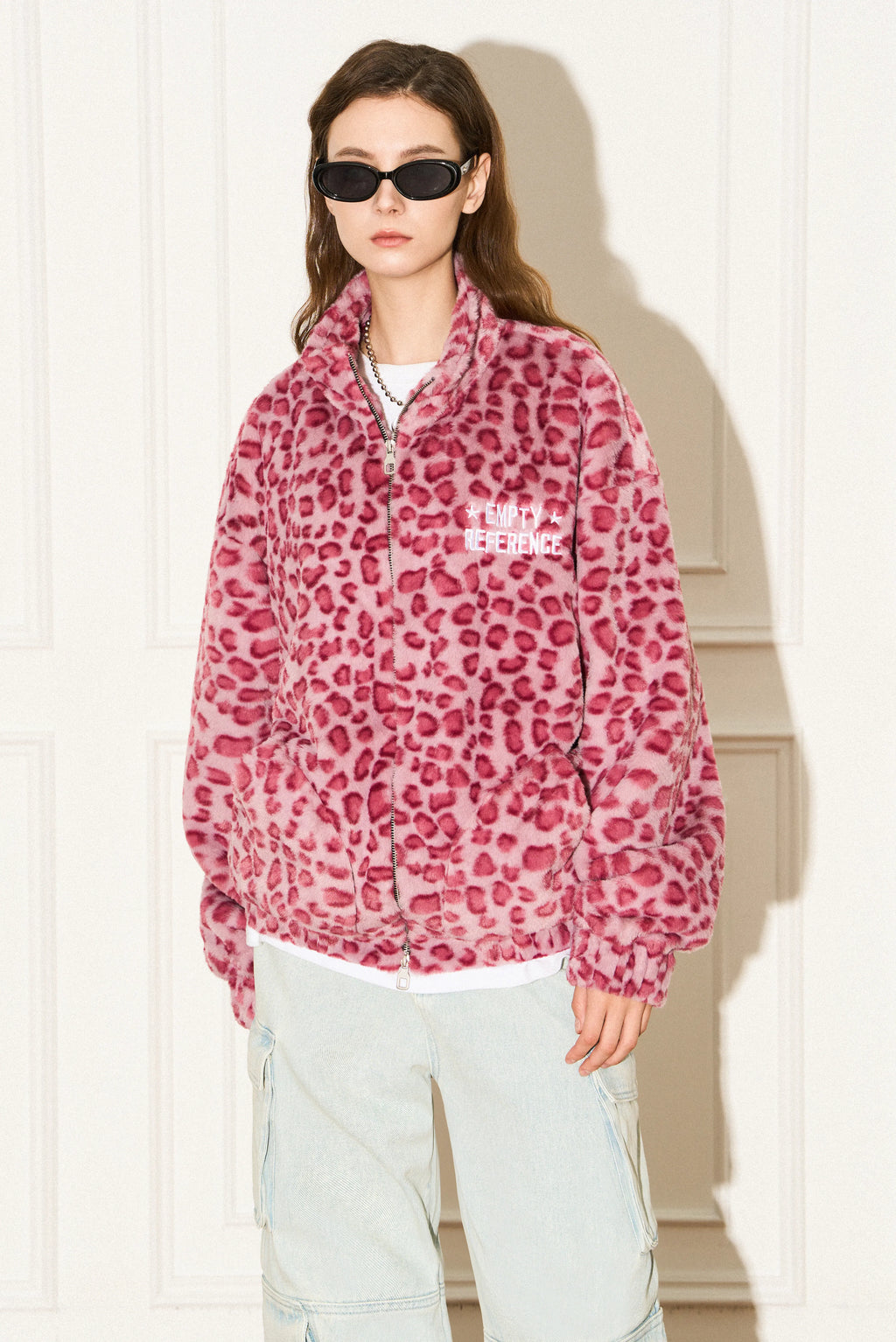 Leopard Fleece Zip Jacket