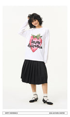 Strawberry Print Cotton Base Shirt