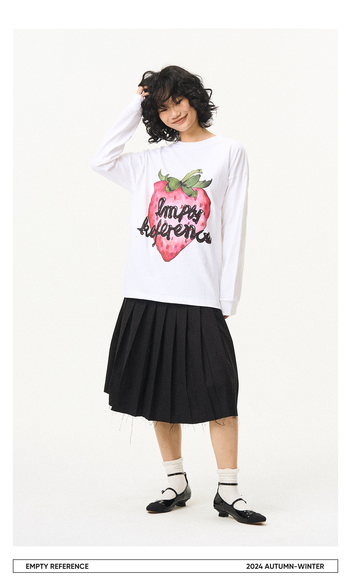 Strawberry Print Cotton Base Shirt