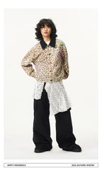 Gradient Leopard Print Jacket