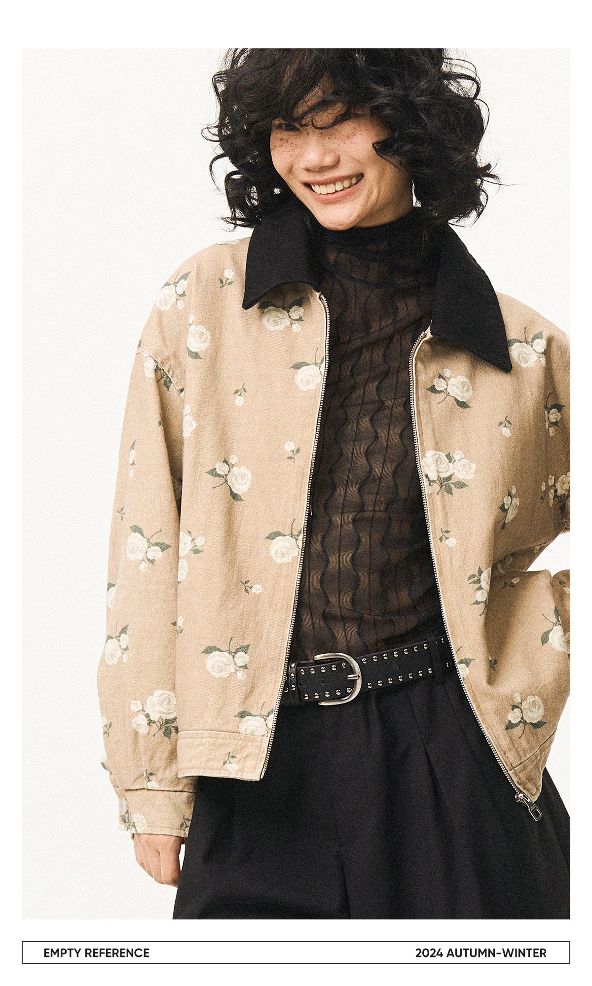 Washed Panelled Print Jacket