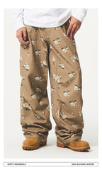 Floral Print Wide Leg Pants