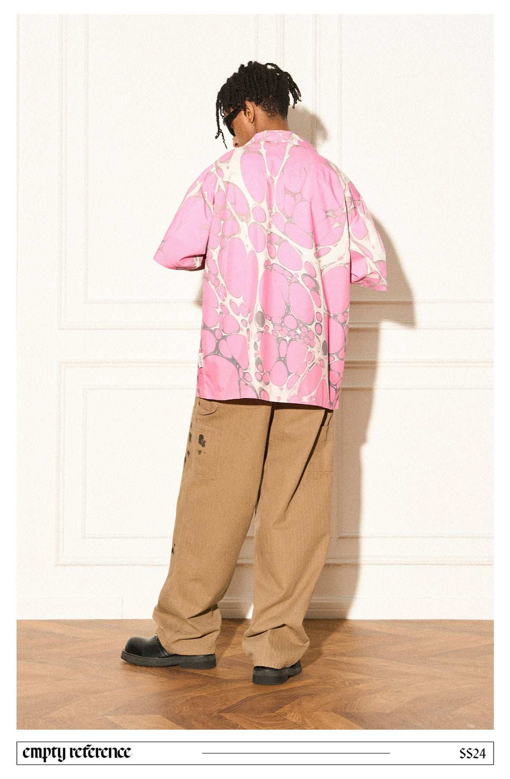 Pink Casual Button-Up Shirt - Empty Reference
