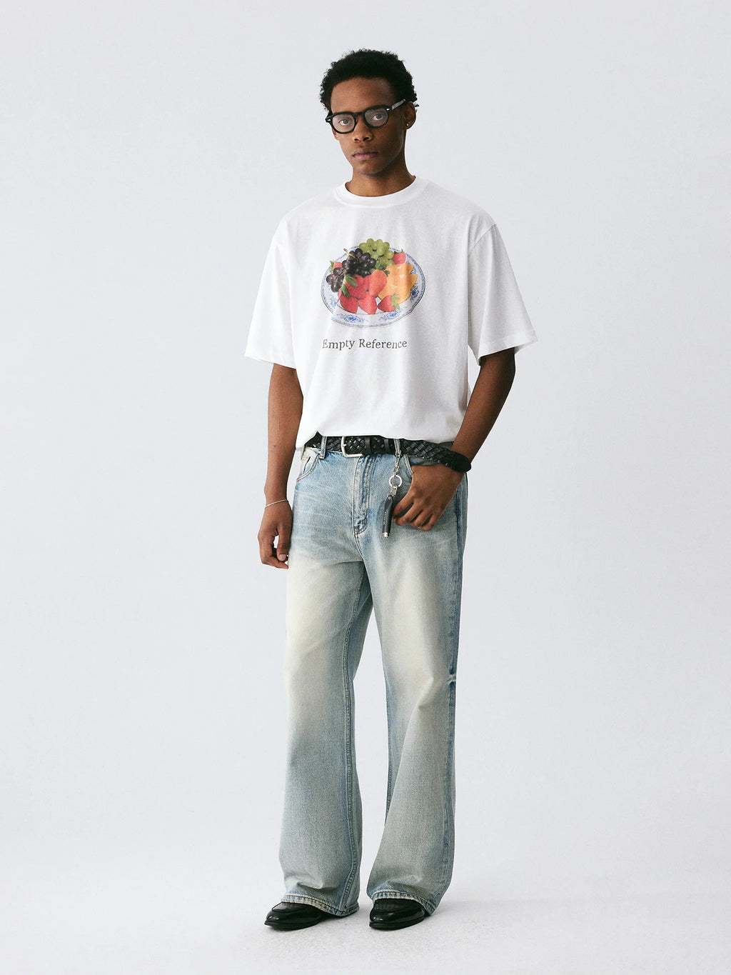The Fruit Plate Tee - White Snow Fabric with Photorealistic DTG Fruit Print