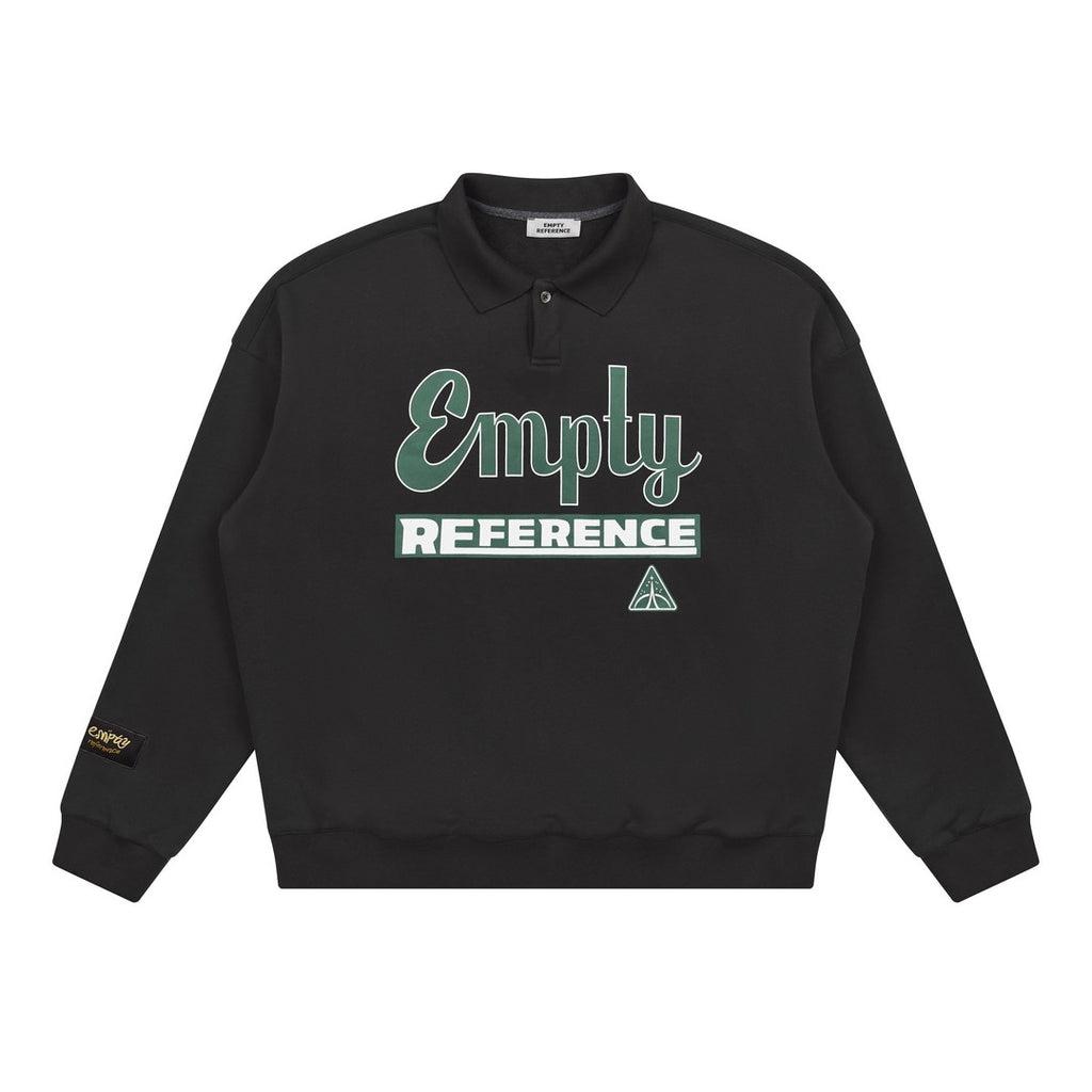 Graphic Rugby Collar Sweatshirt