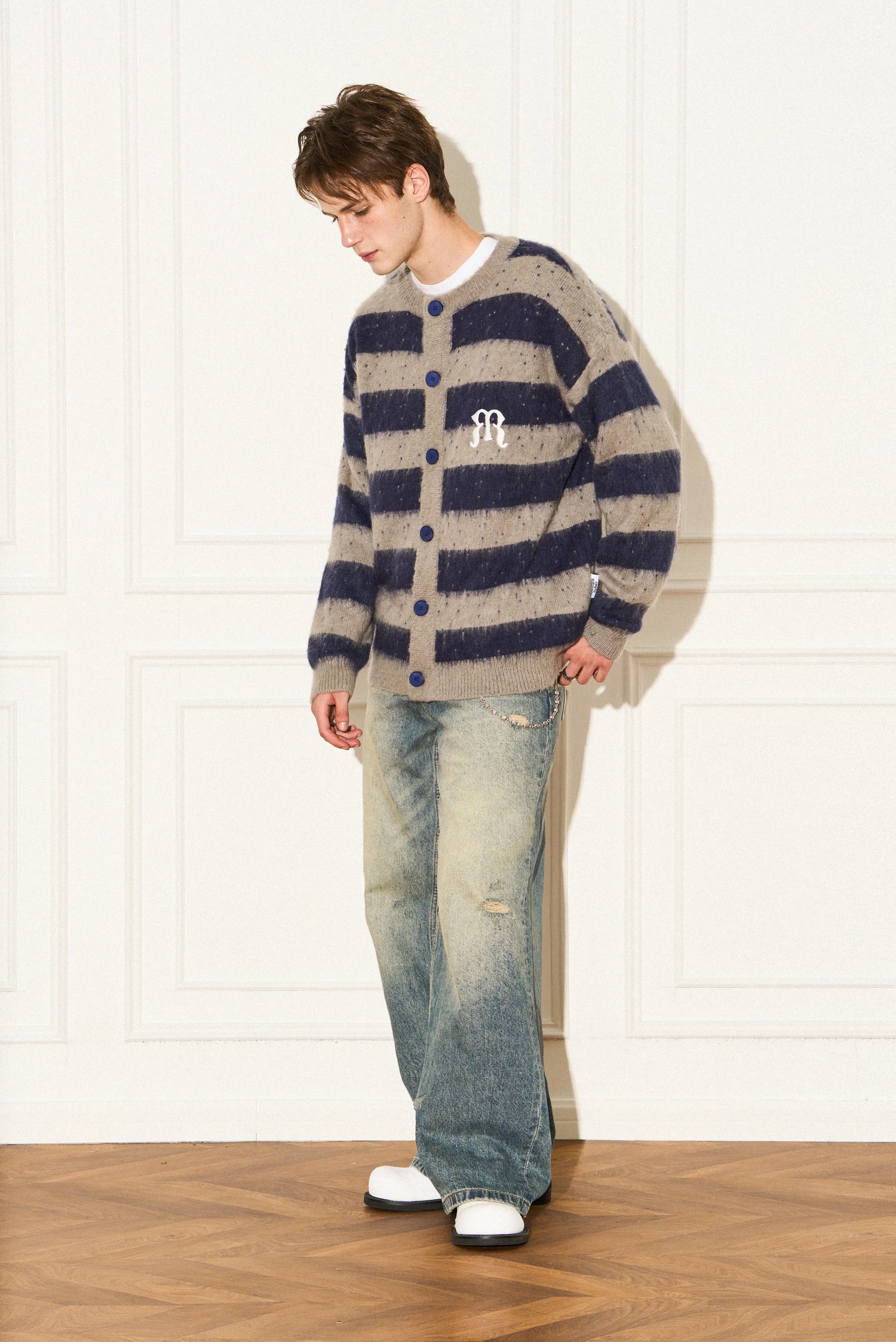 Striped Wool Knit Sweater