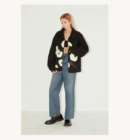 Floral Graphic Zip Jacket
