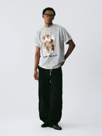The Rear View Pup Tee - 240g Sorona® with Brown & White Dog Back Print