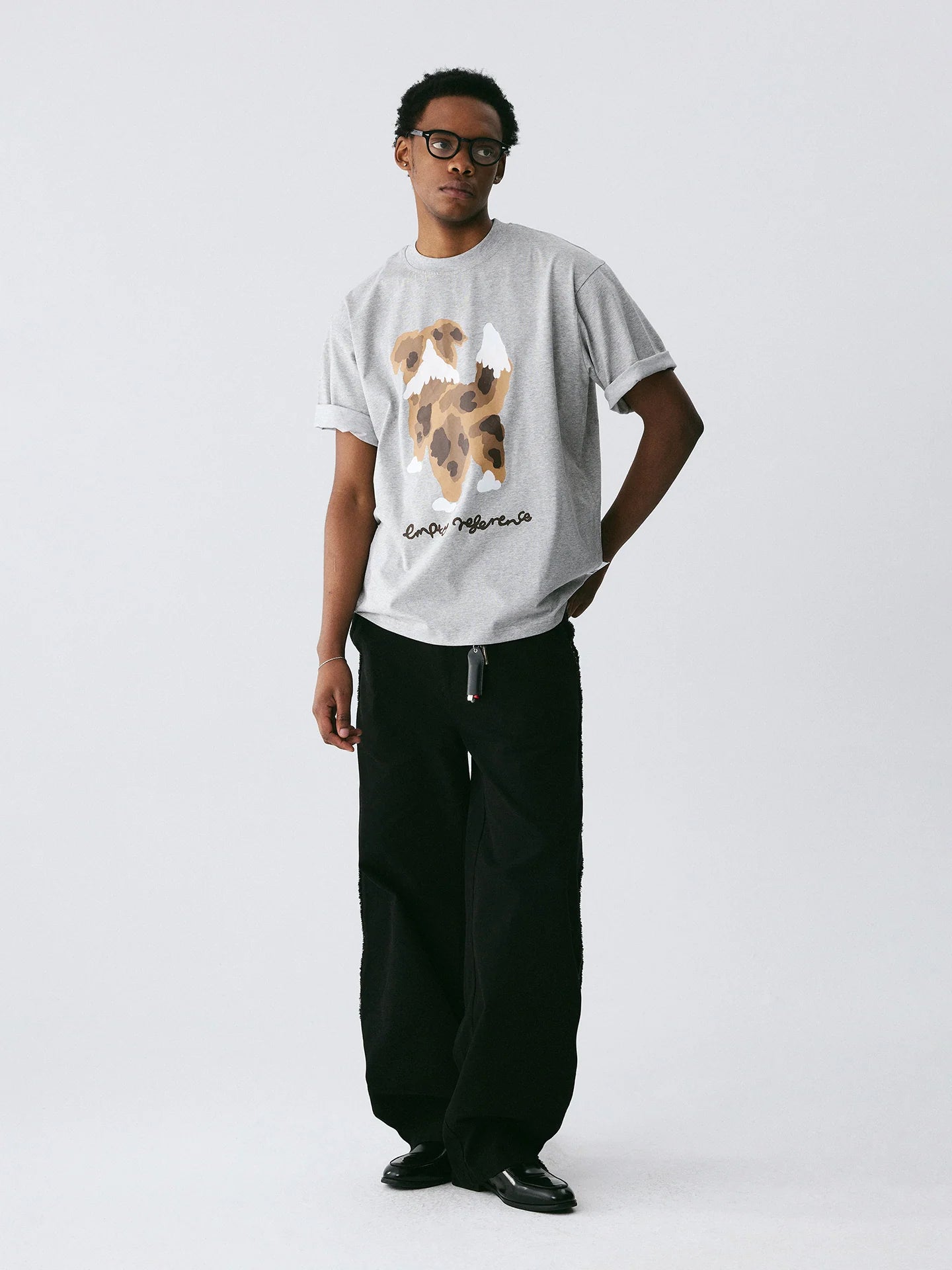 The Rear View Pup Tee - 240g Sorona® with Brown & White Dog Back Print