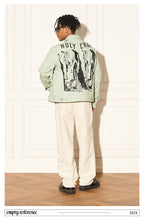 Washed Print Zip Jacket