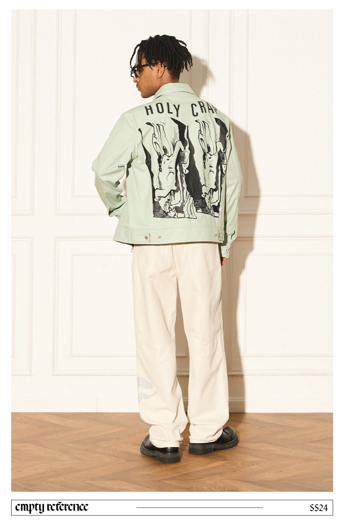 Washed Print Zip Jacket