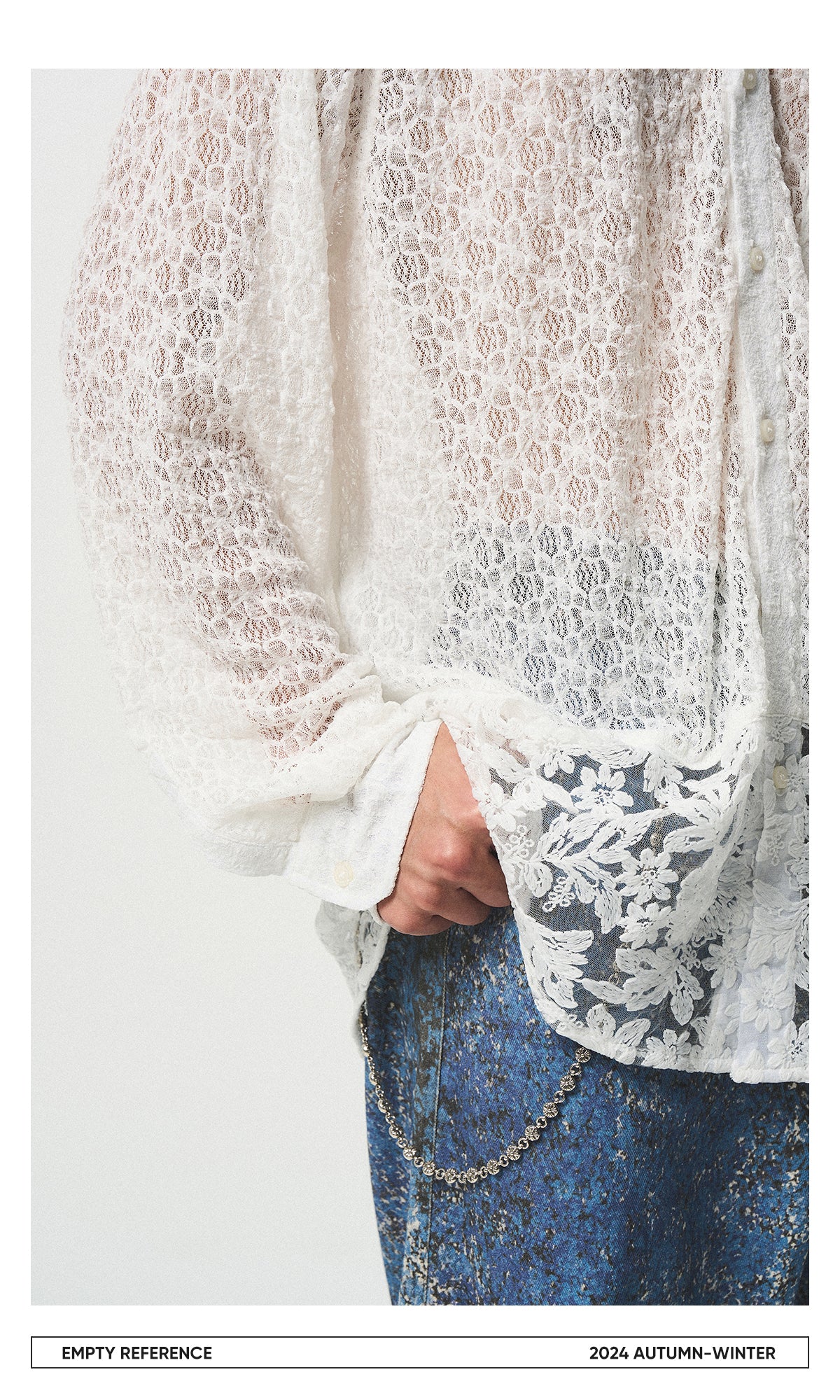 Patchwork Lace Sheer Shirt