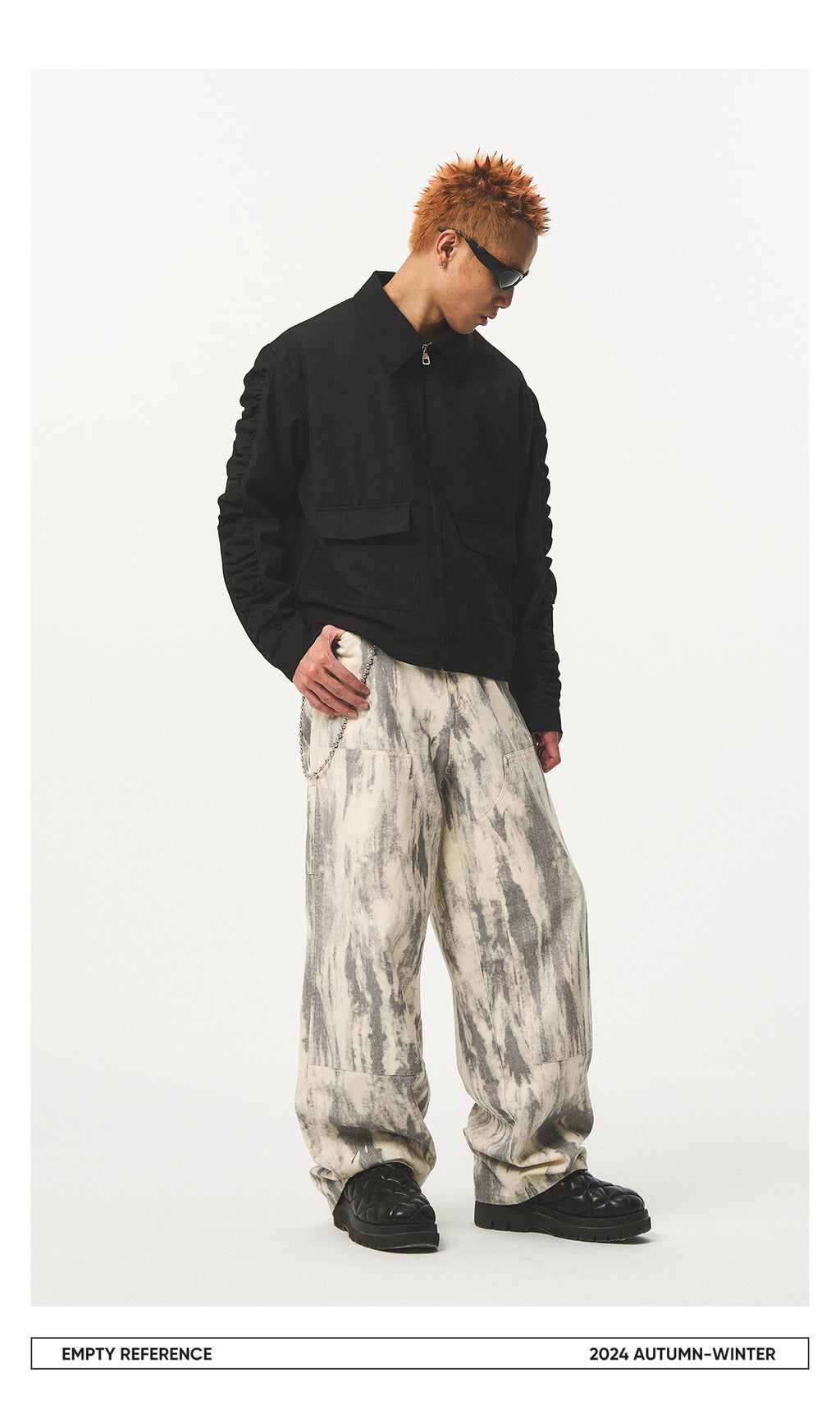Utility Gathered Zip Jacket