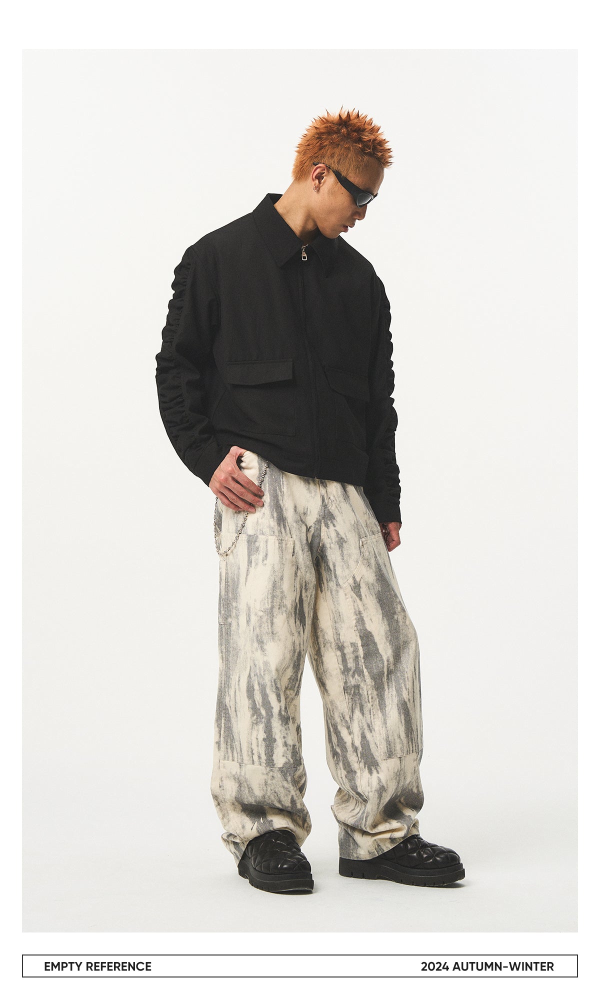 Utility Gathered Zip Jacket