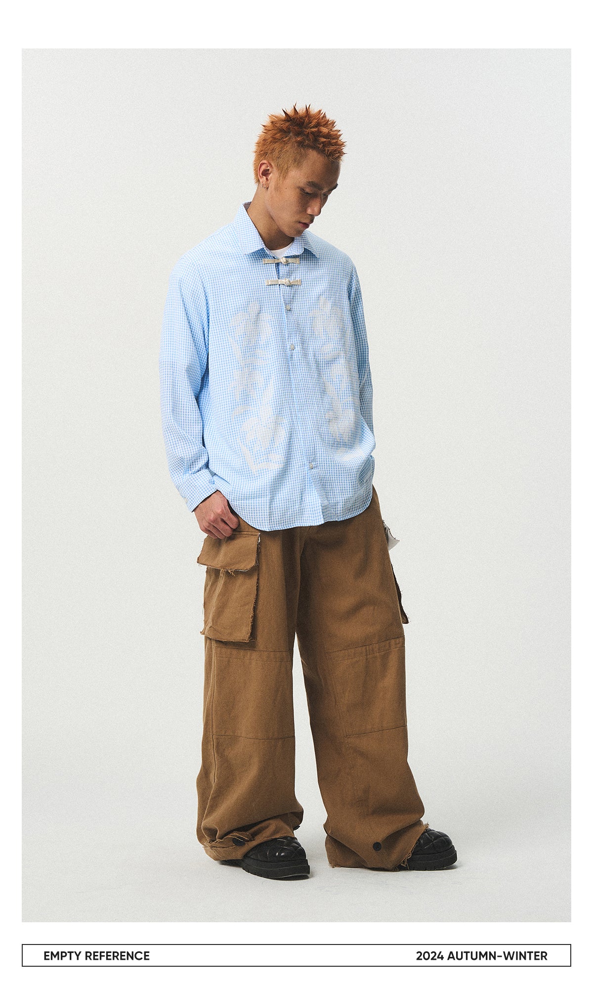 Floral Seersucker Check Shirt