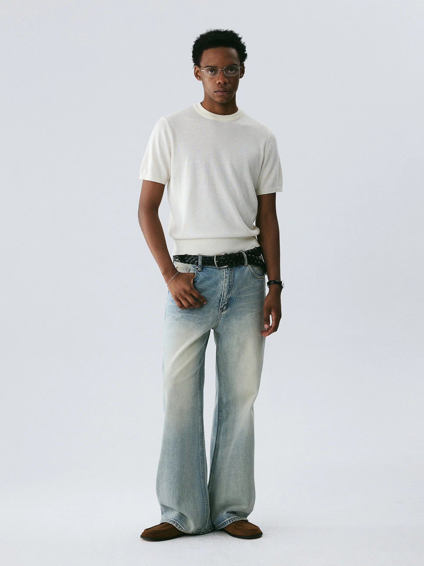 The Essential Layer Knit - Silk-Wool Blend Crewneck in Buttercream
