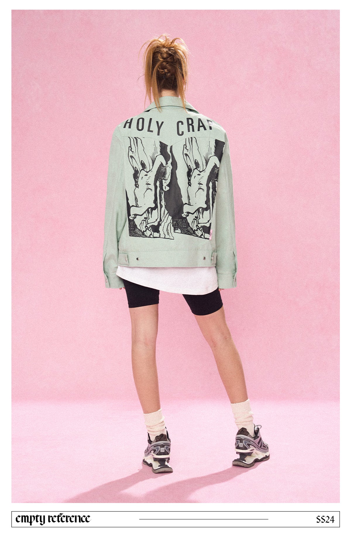 Washed Print Zip Jacket