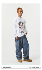 Thorn Bird Graphic Cotton Shirt