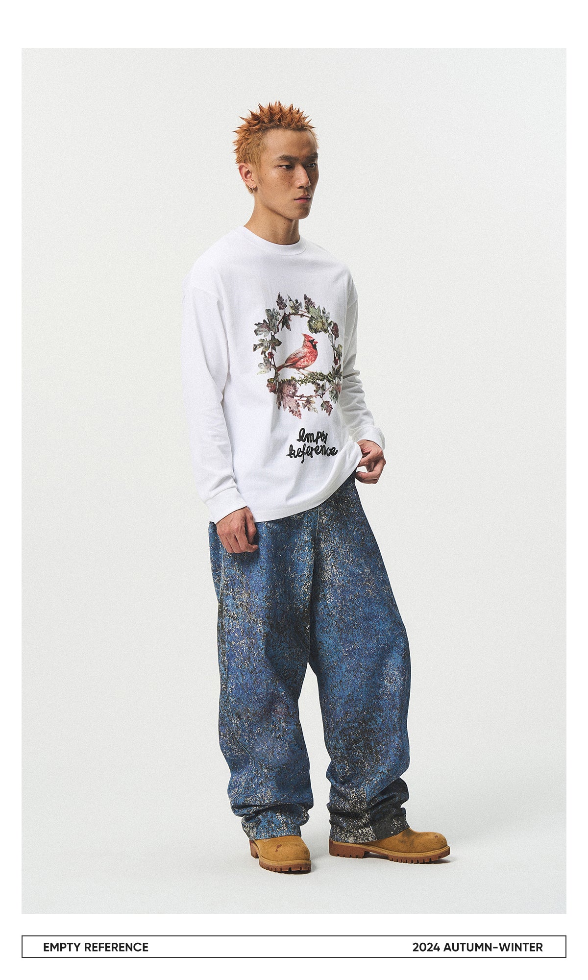 Thorn Bird Graphic Cotton Shirt