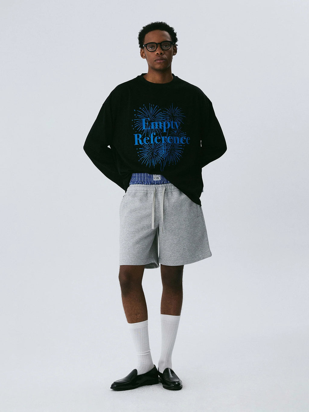 Empty Reference Firework Graphic Long Sleeve Tee | Original Artwork Top