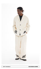 Corduroy Graphic Suit Pants