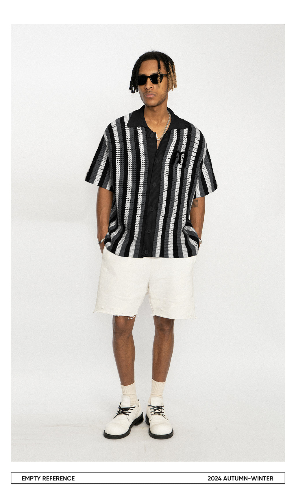 Embroidered Knit Polo Shirt