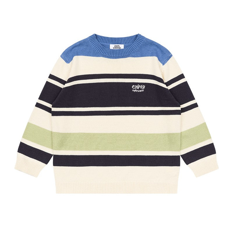 Striped Colorblock Knit Sweater