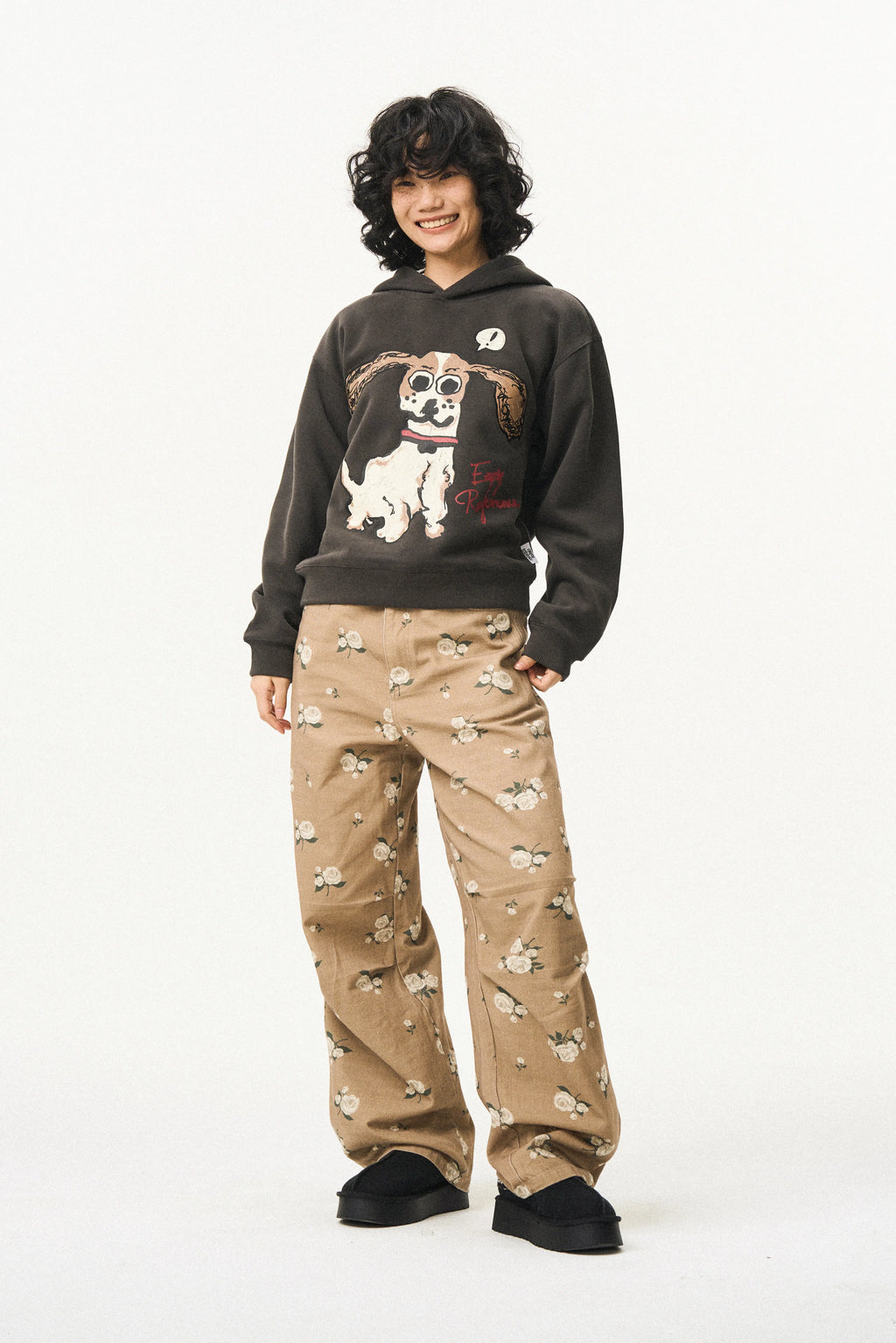 Cartoon Puppy Graphic Sweatshirt