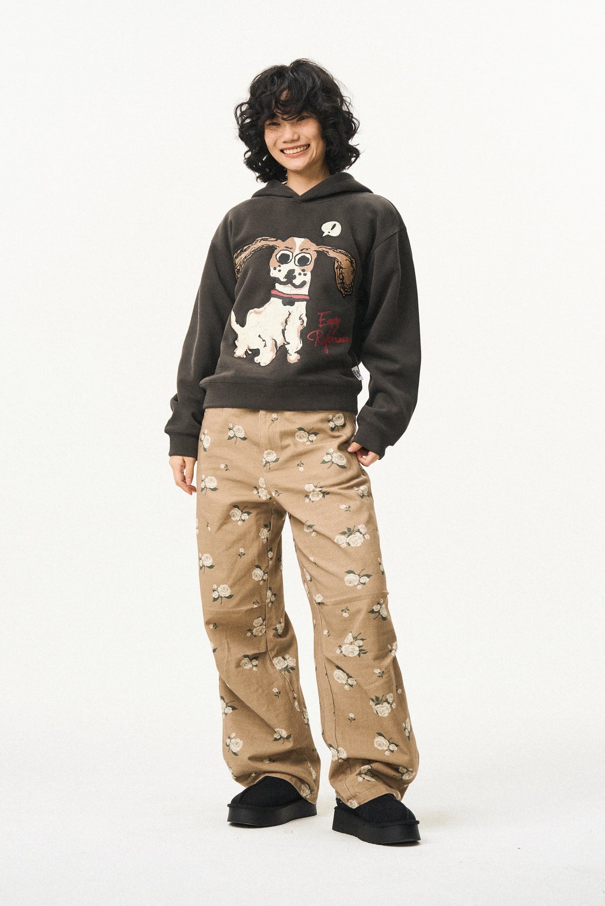 Cartoon Puppy Graphic Sweatshirt