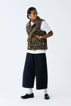 Leopard Print Quilted Vest