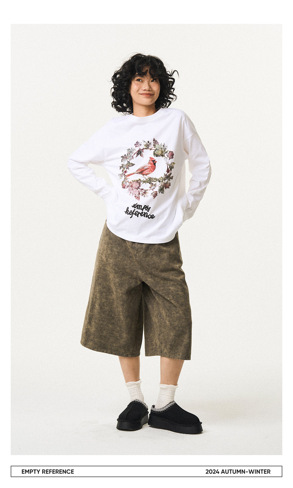 Thorn Bird Graphic Cotton Shirt