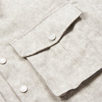 Faux Leather Utility Shirt Jacket