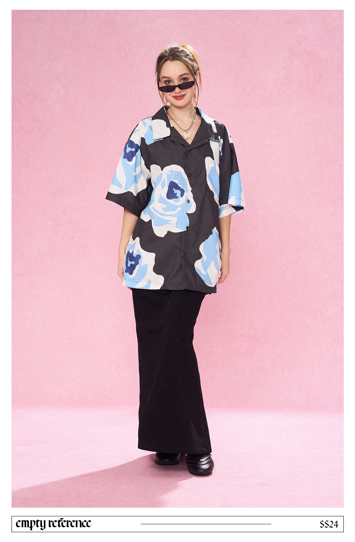 Hand-Drawn Rose Graphic Shirt