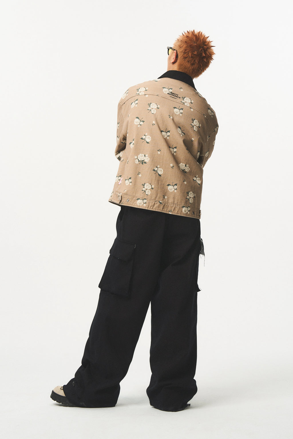 Washed Panelled Print Jacket