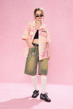 Gingham Batik Pocket Shirt